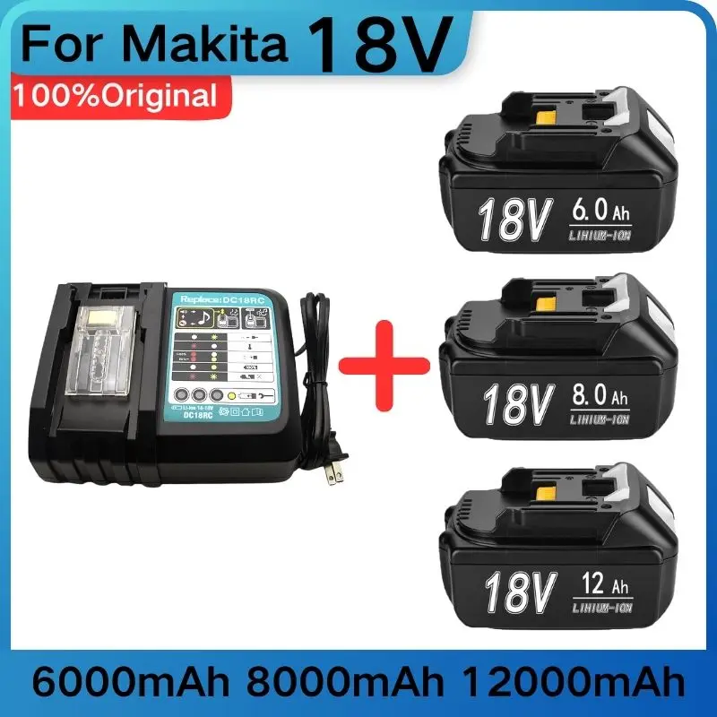 18V 12.0Ah for Makita Original With LED lithium ion replacement LXT BL1860B BL1860 BL1850 rechargeable power tool battery