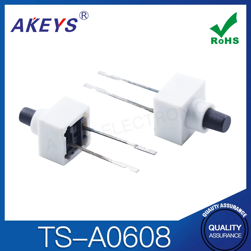20PCS TS-A0608 Touch Switch 6 * 6 middle two pin extension pin with sheath cap A43 dust proof