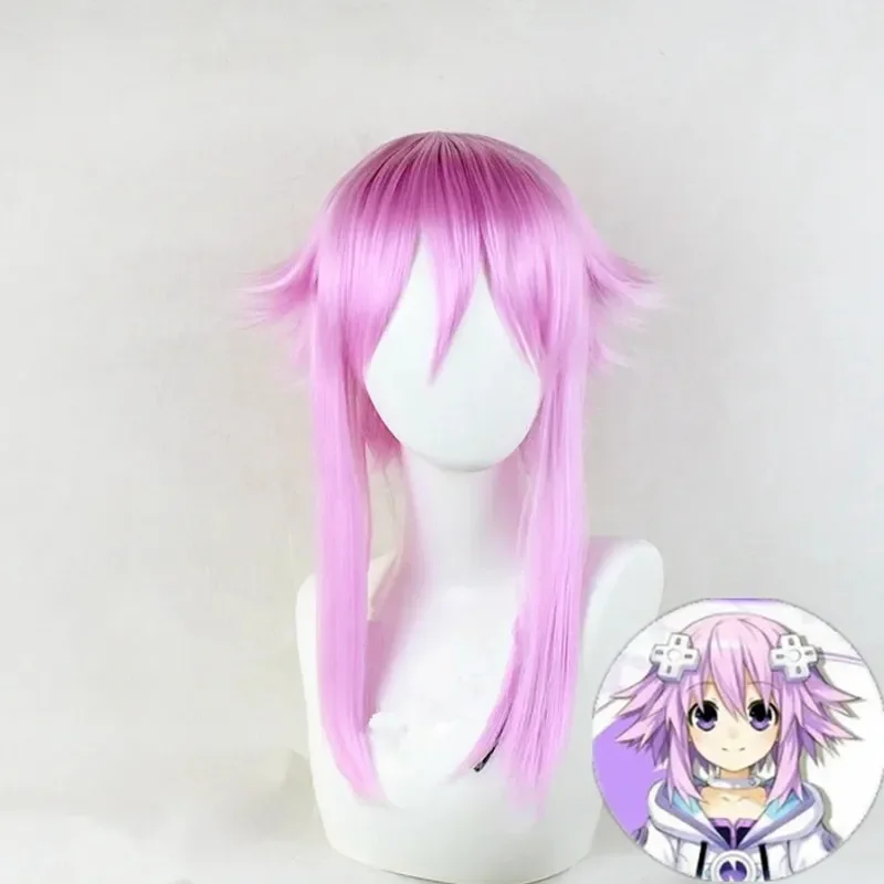 2021 Hyperdimension Neptunia Neptune Cosplay wig Heat Resistant Synthetic Hair Wigs Wig Cap role play Prop