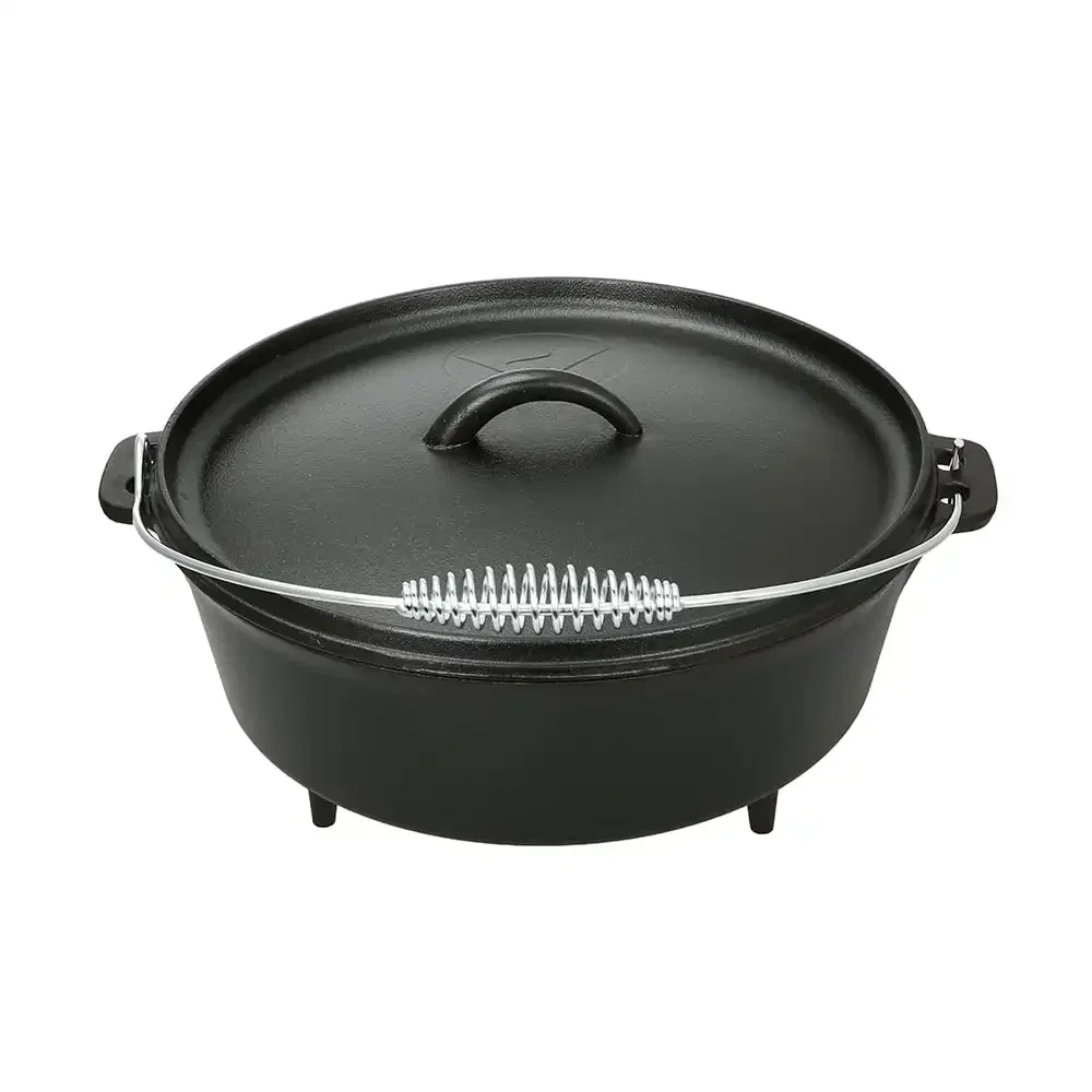 

5qt Pre-Seasoned Nonstick Cast Iron Dutch Oven with Spiral Bail Handle