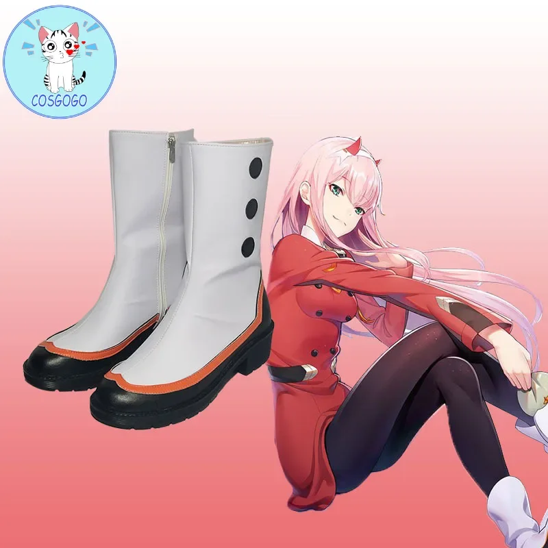 Querido no franxx zero dois código:002 botas cosplay 02 sapatos cosplay zero dois 02 acessórios com tamanho da ue