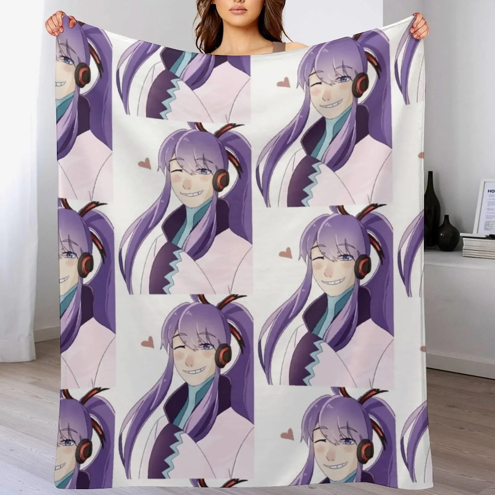 Gakupo Kamui - Vocaloid Throw Blanket bed plaid Softest blankets ands Custom Blankets