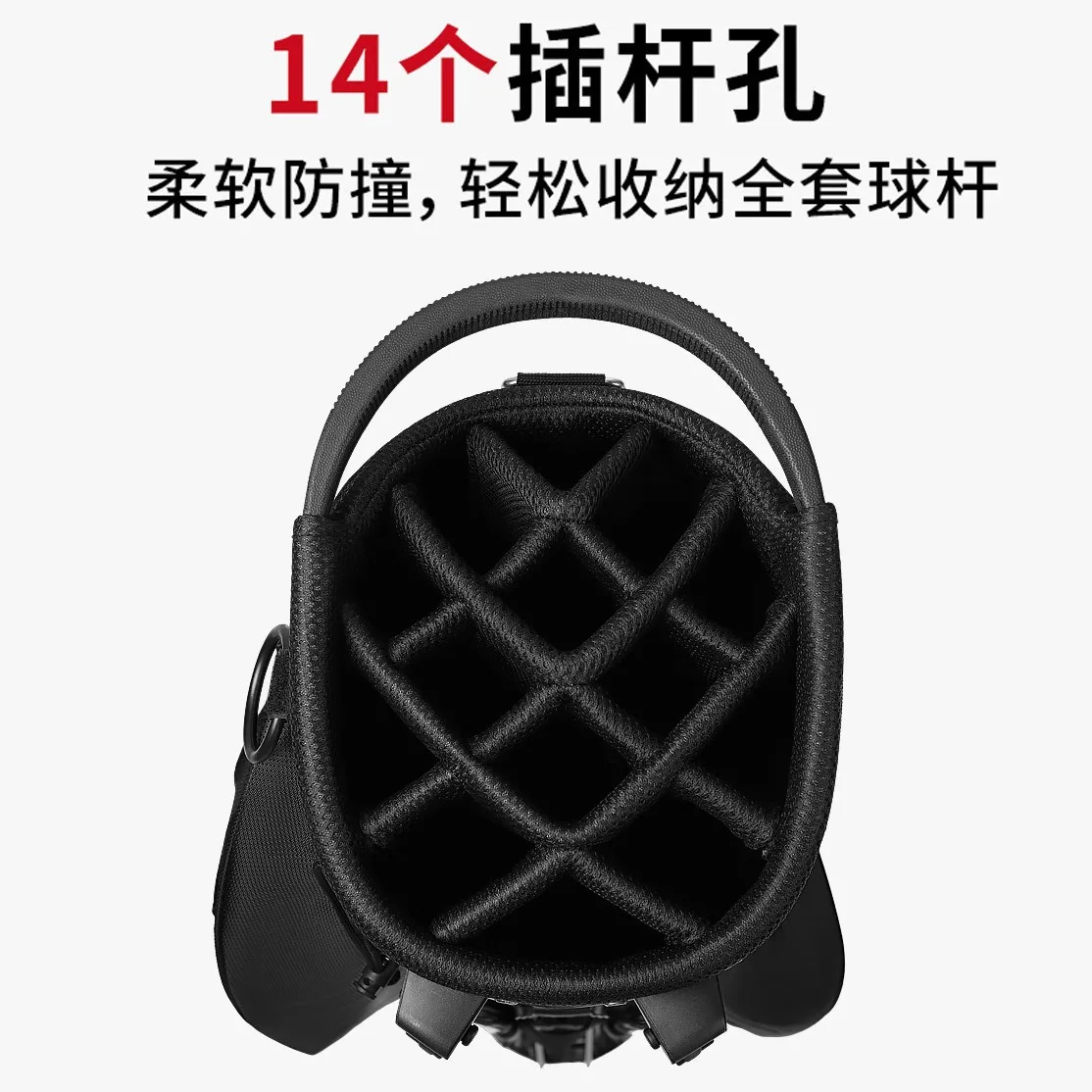 PGM hot-selling golf bag men's and women's bracket bag 14 socket port double shoulder light portable golf club bag