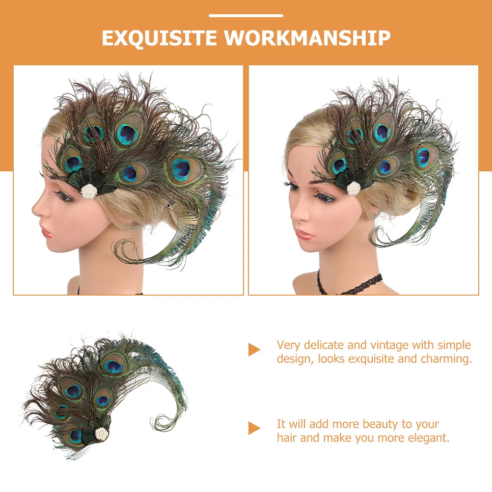 

Hair Clip Fascinator Lightweight Vintage 1920S Flapper Accessories for Women Tea Party Wedding Halloween Stylish