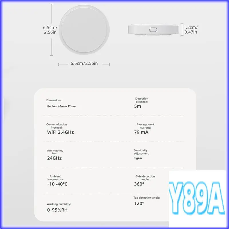GO-Tuya Wifi Sensore di movimento di presenza umana Rilevatore radar a onde millimetriche 24G Rilevatore di movimento APP Sensore di allarme push