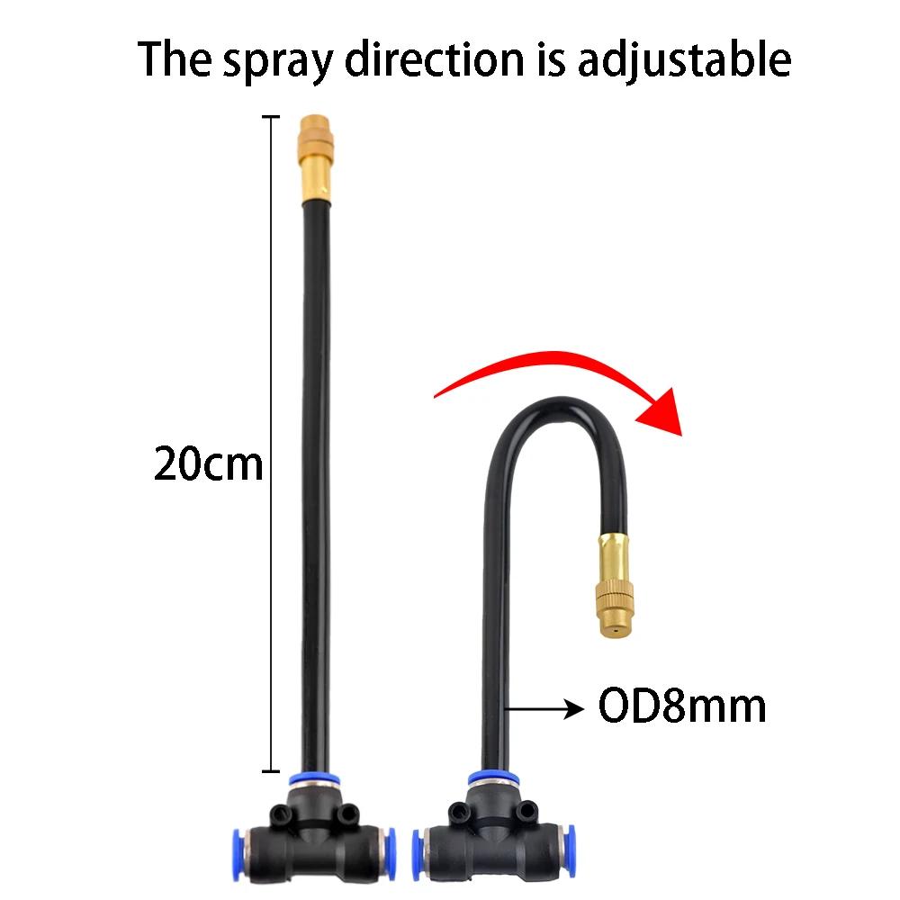 Free Bending Misting Kit for Lawn Garden Irrigation Universal Adjustable Atomizing Sprayer Garden Water Mister