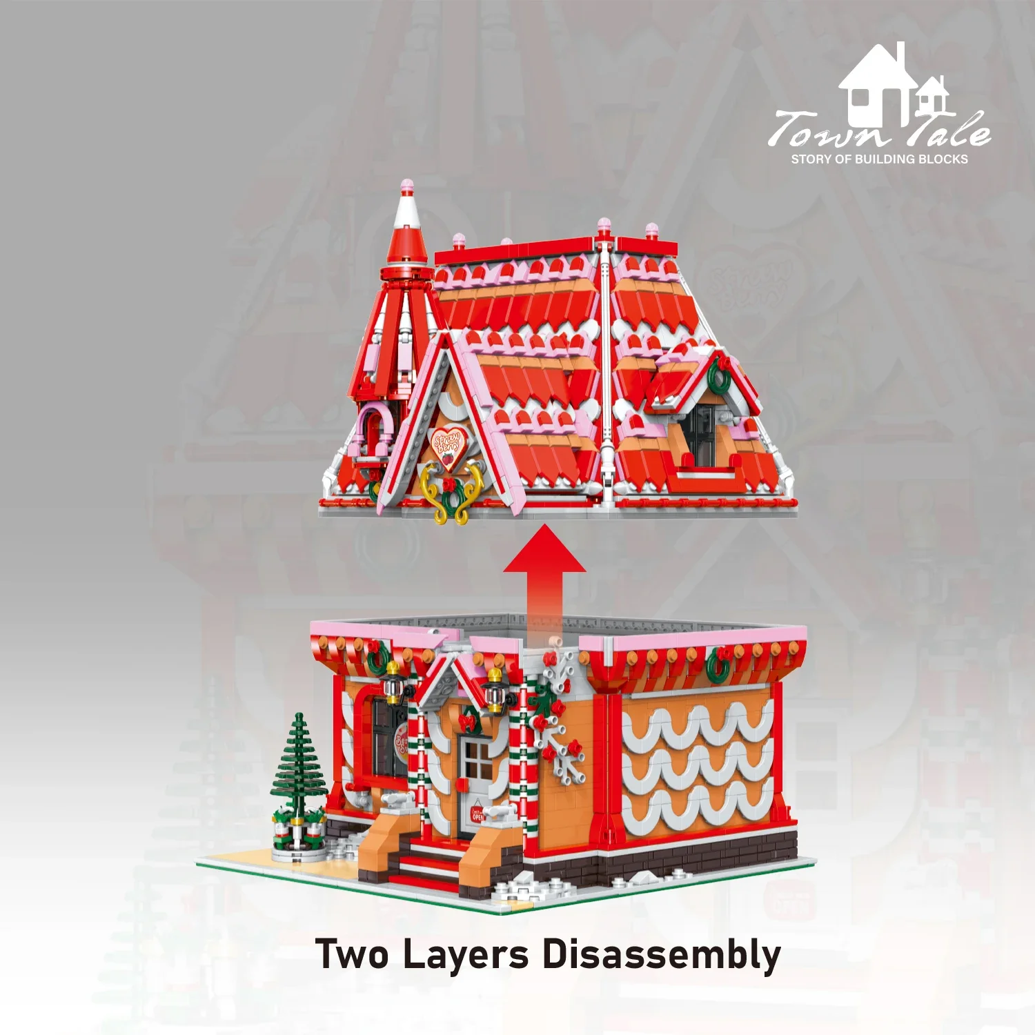 3938 قطعة منزل الفراولة اللبنات مدينة عرض الشارع ورشة عمل بناء نموذج الطوب الاطفال التعليمية لتقوم بها بنفسك اللعب هدية عيد #4