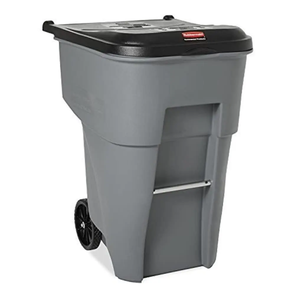 

95 Gallon Wheeled Trash Bin, Gray, Ideal for Restaurants, Hospitals, Offices, Back of House, Warehouses, and Home Use