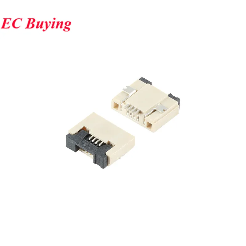 10PCS 0.5mm/1mm Pitch Under Clamshell Socket FPC FFC Flat Cable Connector 4P 5P 6P 8P 10P 12P 14P 16P 20P 22P 24P 30P 34P 40P 50