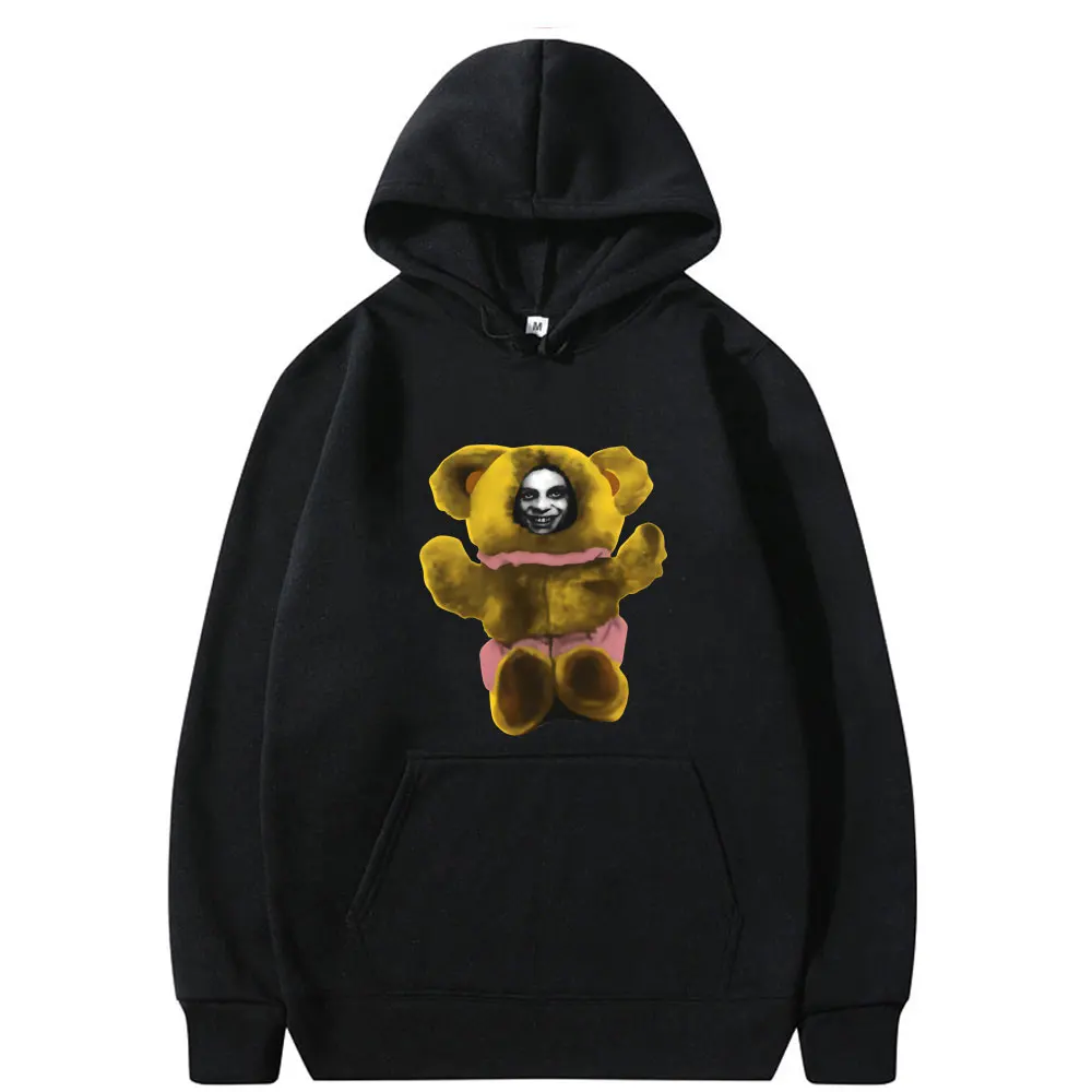 

Singer Aphex Twin Bear Funny Graphic Hoodie Men Women Fashion Oversized Pullover Hoodies Unisex Casual Fleece Vintage Hoodies