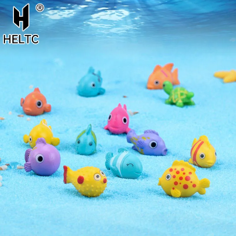 10PCS Cartoon Fish DIY Micro Landscape Aquarium Decoration Fish Tank Waterscape Creative Small Fish Plastic Ornament Crafts