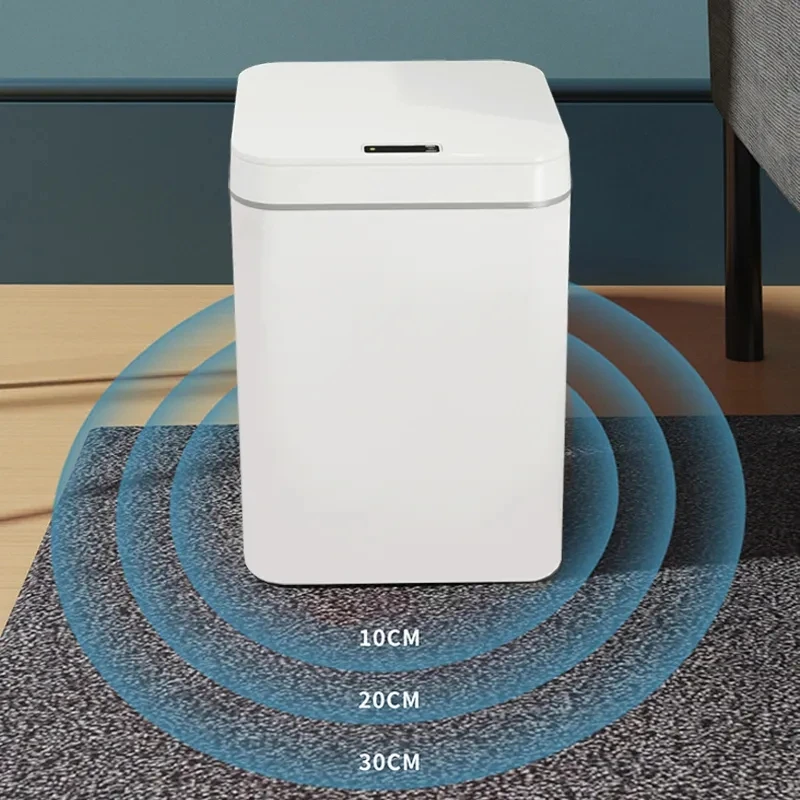 14/16L Smart Sensor Garbage Bin Kitchen Bathroom Toilet Trash Can Automatic Induction Waterproof Bin with Lid