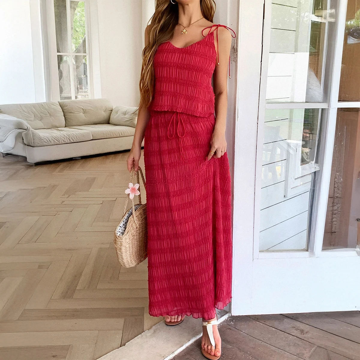 

Beach Vaion Casual Sle Women's Two-Piece Set Spring Summer 2025 Lightweight Comfortable Breathable Faionable Outfit