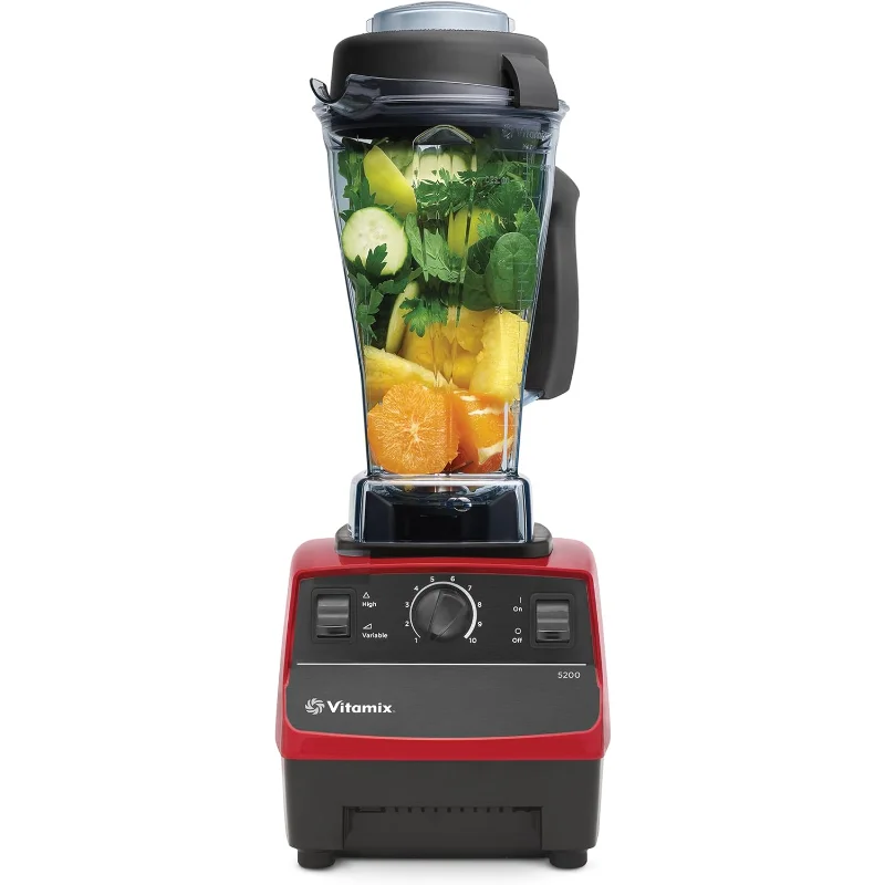

5200 Blender, Professional-Grade, 64 oz. Container, Self-Cleaning, Red, 64 fl oz, DAA