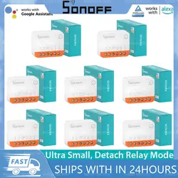 Sonoff Mini R4 Extreme Wifi Smart Switch Two Way Remote Control Detach Relay Mode Smart Home Modlue Via eWelink APP Alexa Google