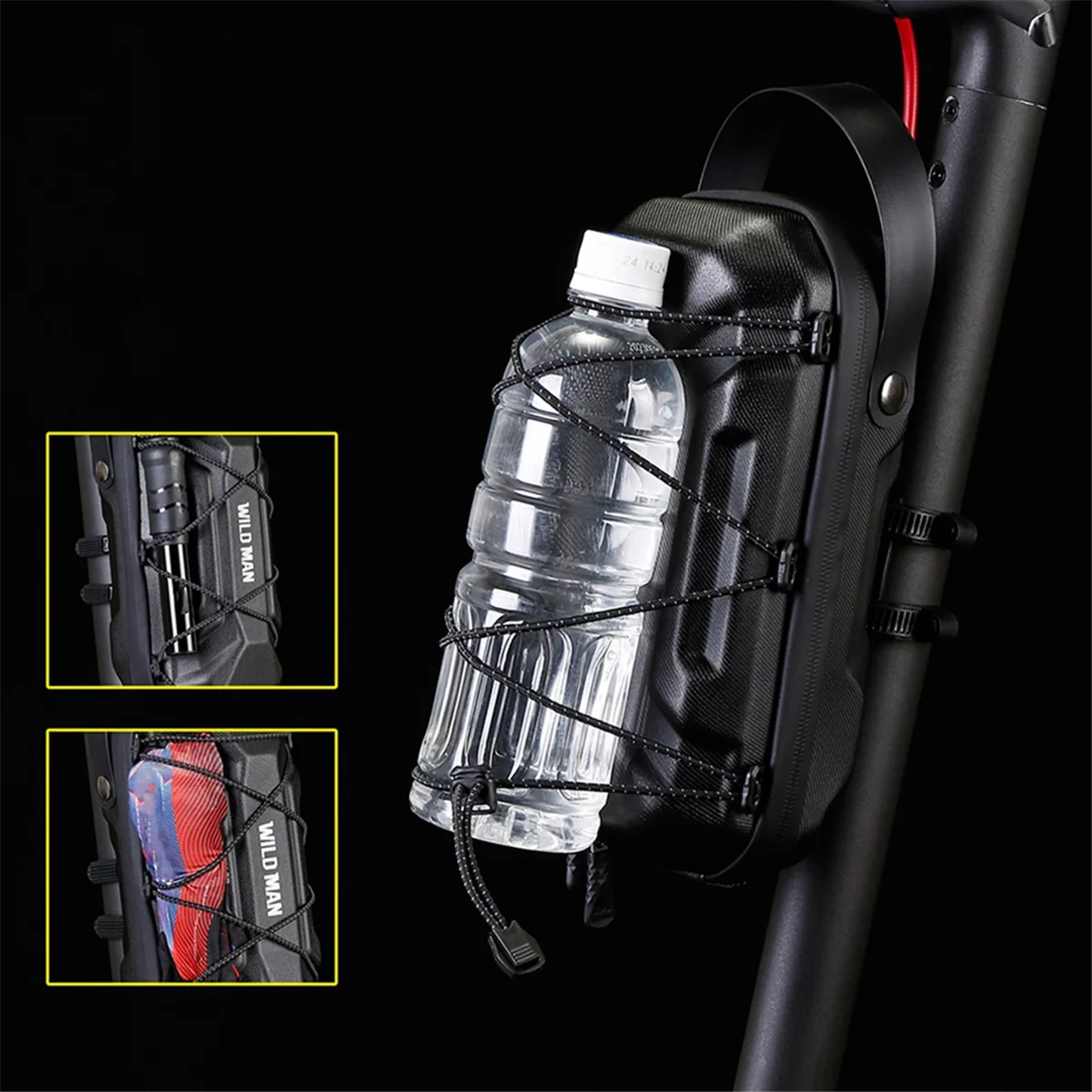 WILD MAN Electric Scooter EVA Hard Shell Hanging Bag Front Fast Disassembly for Folding Electric Bike Head Bag