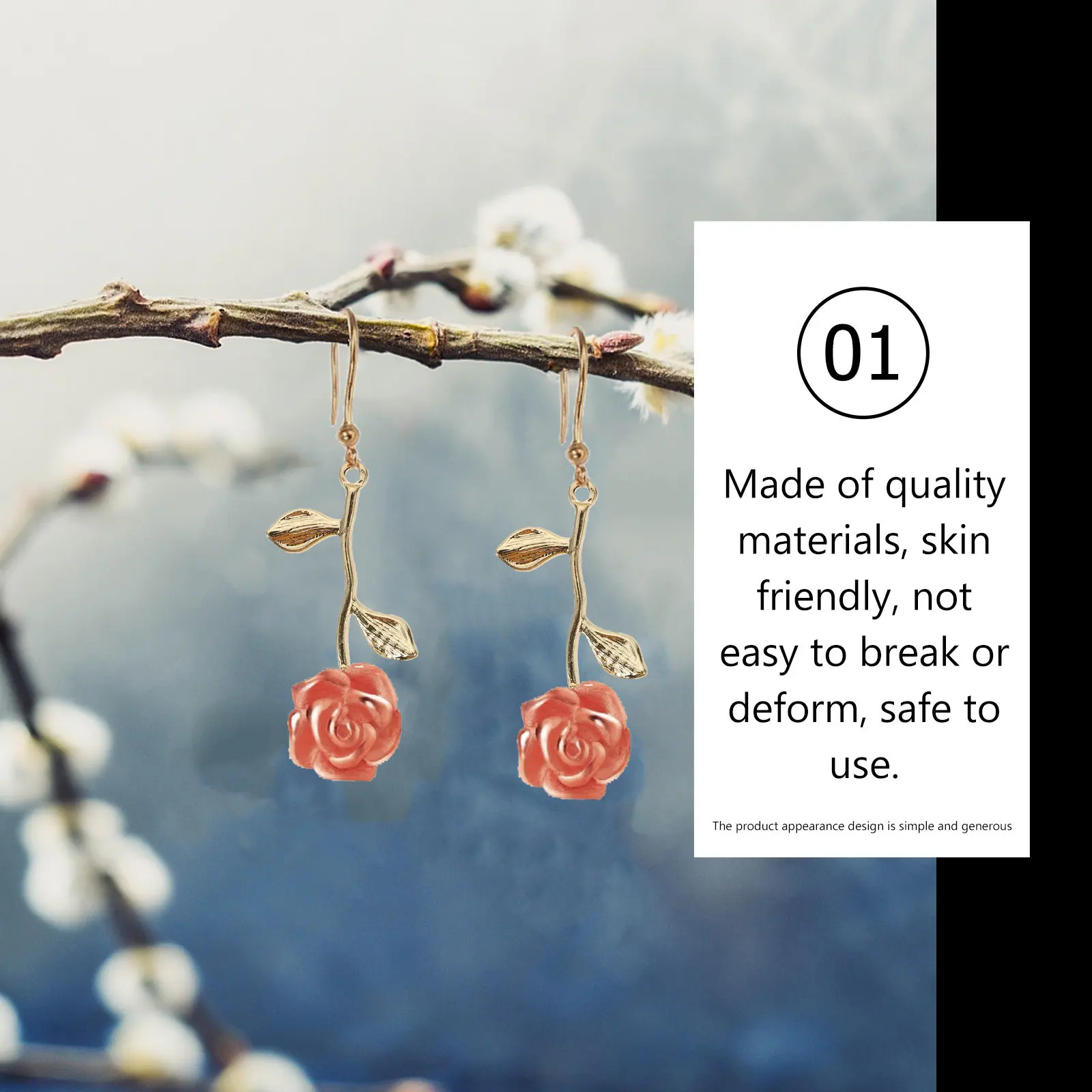 10pcs Flower Stud Earring Backs for DIY Jewelry Making – Creative Pendant Charm Craft Supplies