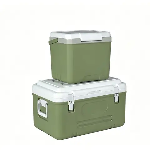 Frigorifero Portatile da Campeggio 6/9/15/24/30L Verde Grande Capacità, Secchiello Ghiaccio per Pesca, Auto, Esterni, Spiaggia, Picnic, Barbecue, per Casa