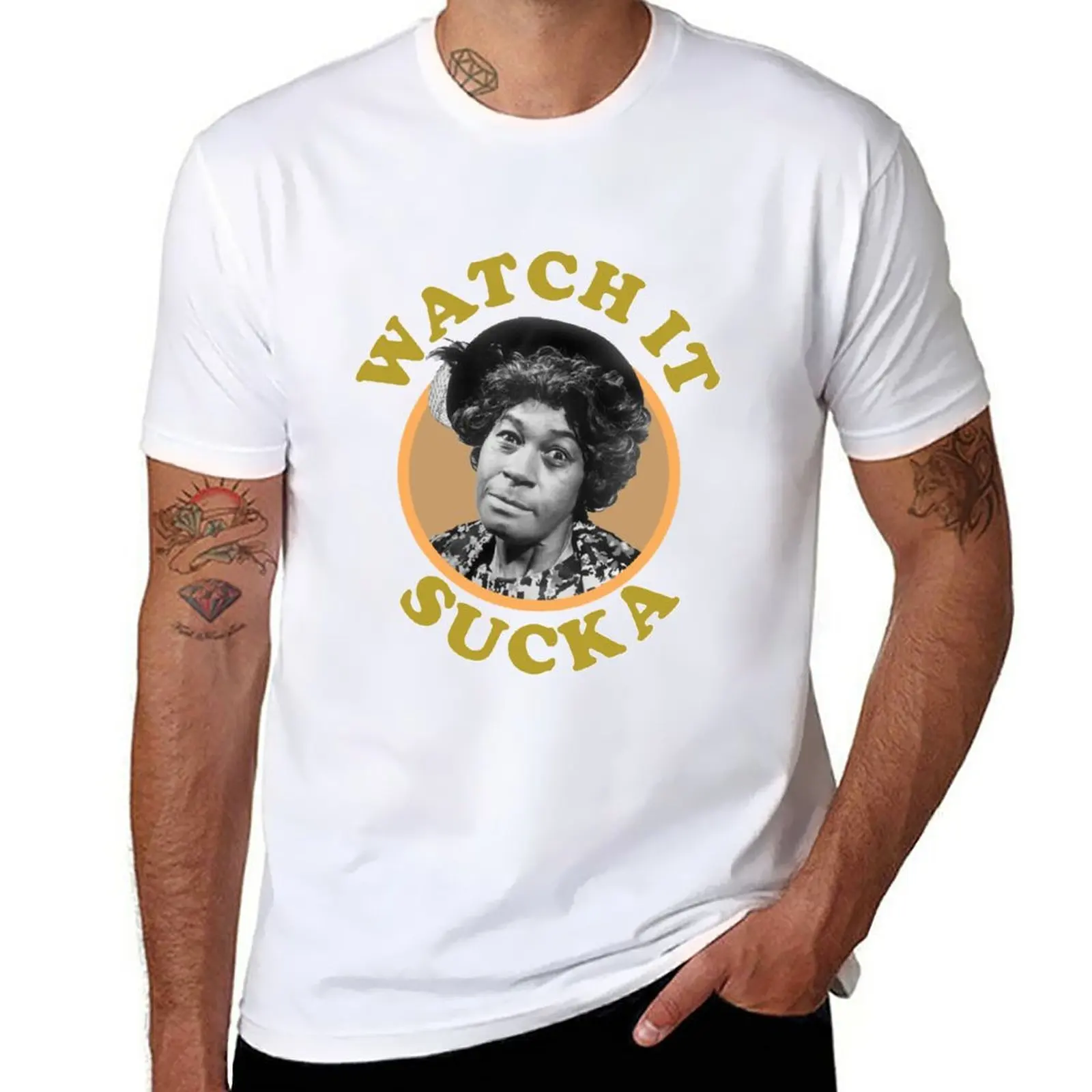 

Watch It Sucka T-Shirt oversizeds sweat mens graphic t-shirts funny