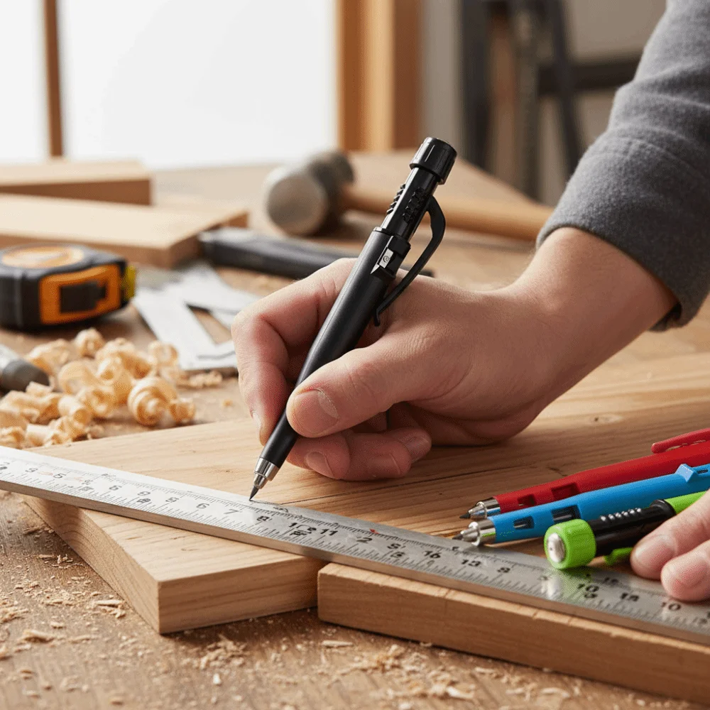 

2,8 мм свинец, деревообрабатывающий механический карандаш, встроенная точилка, защитный чехол, карандаш для маркировки глубоких отверстий, длинная головка, новый дизайн наконечника