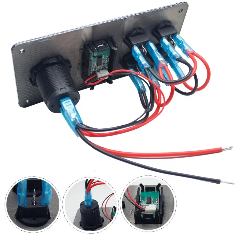 Waterdichte Boot Schakelaars Voltmeter Socket Dual Usb Socket Panel Mount Usb Socket