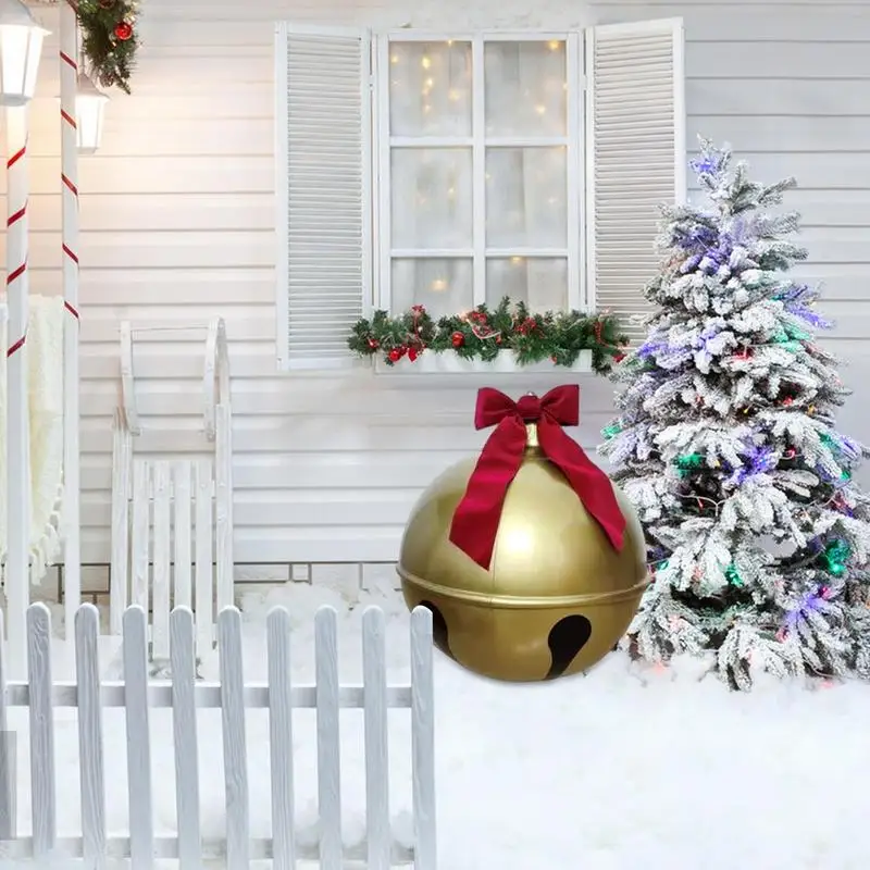 

Christmas Decorated Ball Hang Decorated Bell Shape Inflatable Decor Inflatable Christmas Tree Ornaments For Patio Garden Wedding