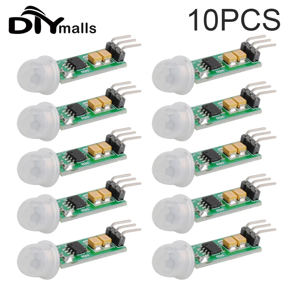 10PCS HC-SR505 Mini IR Pyroelectric Infrared PIR Motion Human Sensor Automatic Detector Module DC 4.5-20V