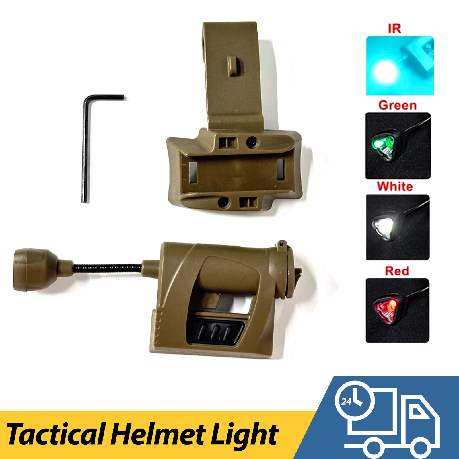 Taktyczna latarka na hełm MPLS CHARGE 4 tryby Zielona czerwona laserowa lampa na hełm IR Energooszczędna latarka myśliwska Airsoft Wojskowa latarka na hełm
