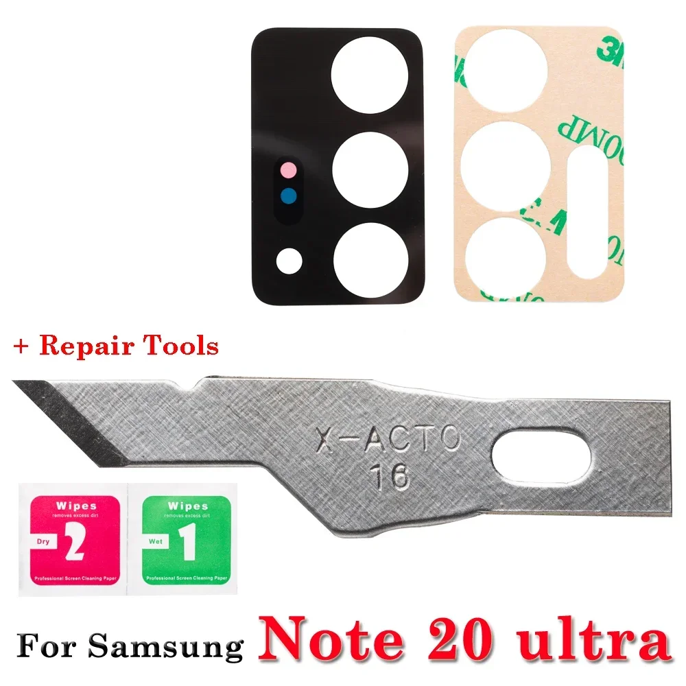 2sets NEW For Samsung Galaxy Note 8 9 10 20 lite plus ultra Back Camera Glass Lens + Sticker