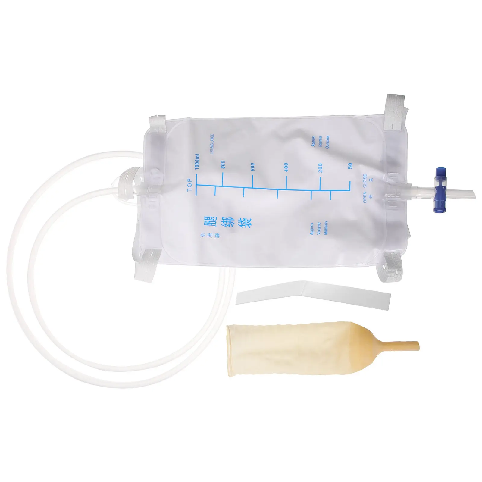 1 set 1 Set Urine Bag For Men Disposable Pvc Catheter Hospital Leg Bag Postoperation Patient Care Supply
