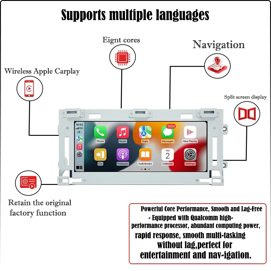 For 2014-2017 Land Rover Sport/L494 10.25 inch Radio CarPlay Android 13 Multimedia Player  with 4G   Bosch Harman Screen