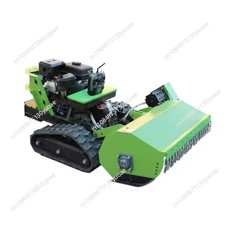 Agricultural lawn mower Fuel electric hybrid crawler lawn mower Electric remote control lawn mower