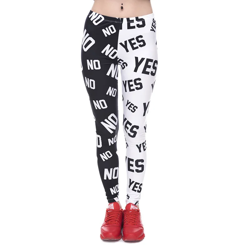 3D digital European and American printed leggings for spring and autumn women's slim fitting quarter yoga exercise leggings