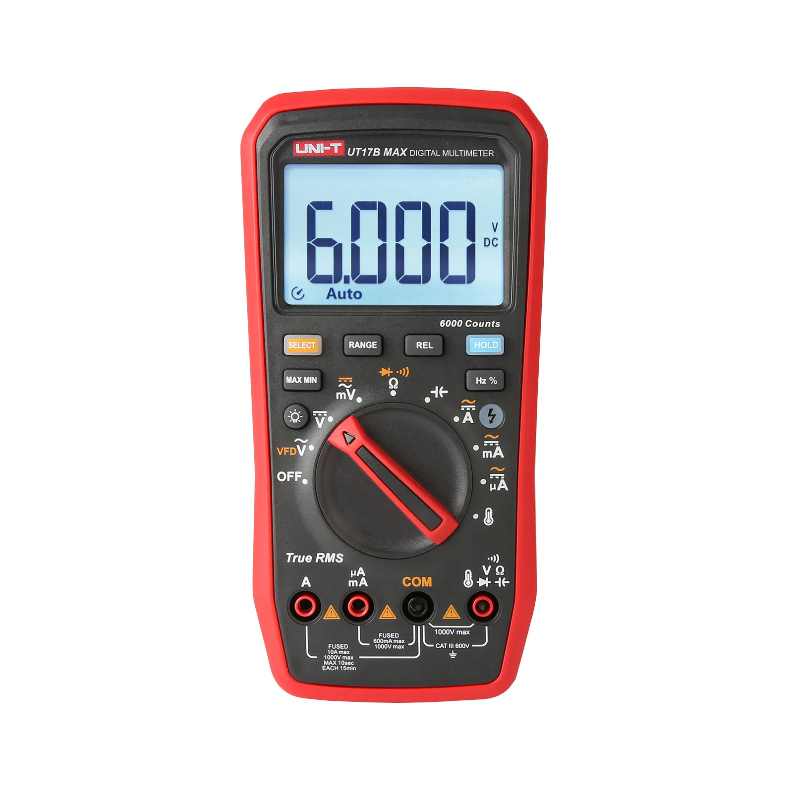 UNI-T UT17B MAX 1000V 6000 Counts Digital Multimeter VFD True RMS Voltmeter Ammeter Inverter Measurement Tester