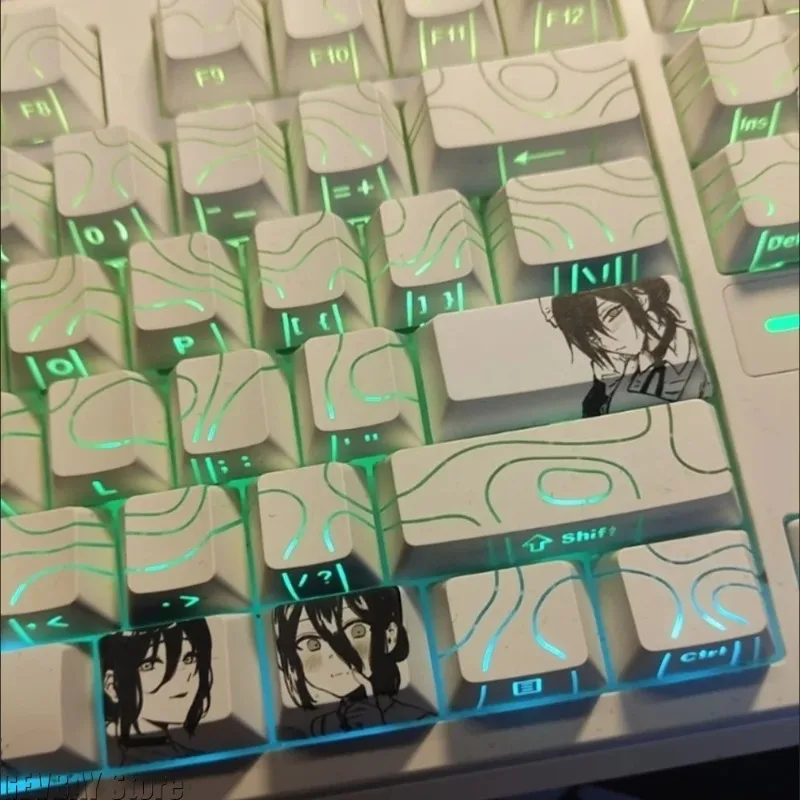 REZE PBT Sublimation Key Caps, R1/R4 Height Arrow Keys, 1.25u Ctrl Alt Fn Mechanical Keyboard Keycaps