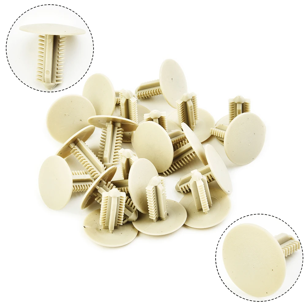 20Pcs Plastic Rivets Clips For 6.8mm Auto Fasteners Fastener For Toyota 63399-26050 Car Trunk Roof Door Trim Panel Retainer