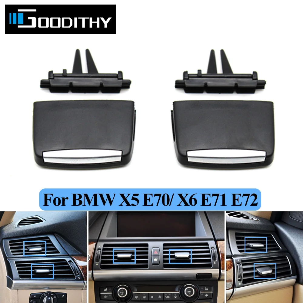 

Car Interior Front Rear Center Fresh Air Conditioner AC Vent Grille Slider Tab Clip Repair Kit For BMW X5 E70 X6 E71 E72