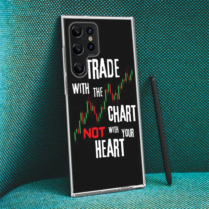 Day Trader Trader Trading Clear Phone Case For Samsung Galaxy S20 S21 S23 FE S22 Plus S24 Ultra S10 S10E S9 S8 Soft Back Cover