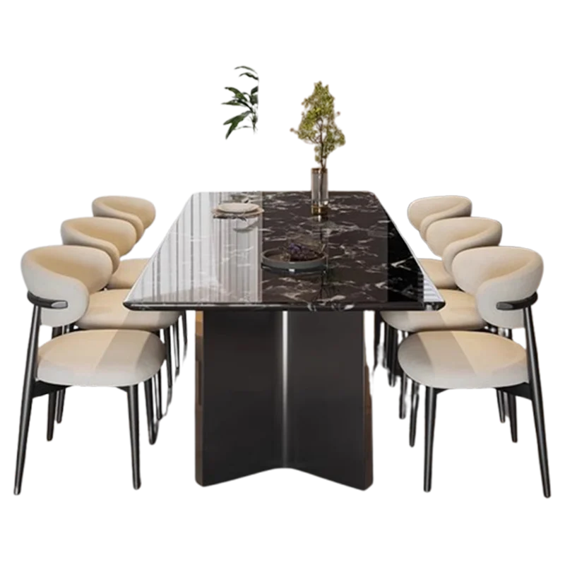 

Restaurant Mobile Living Room Table Modern Luxury Dining Table Poker Gaming Study Writing Mesas De Comedor Kitchen Furniture