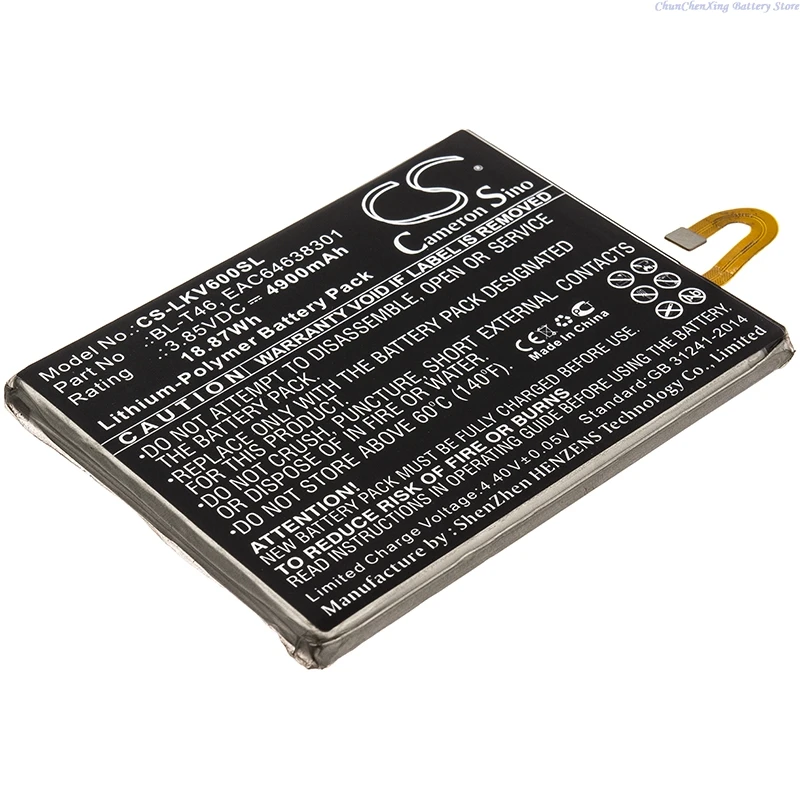 

3.85V 4900mAh Mobile,SmartPhone Battery BL-T46,EAC64638301 for LG V60,V60 ThinQ 5G,LMV600VM,V600VM,LMV605N,V600QM5,V600QM6 +TOOL