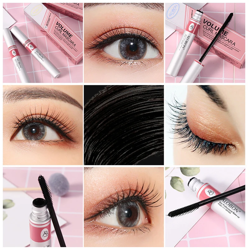 12ml Faser Wimpern schwarze Mascara wasserdicht keine verschmieren den Locken Wimpern verlängerung kolossale Mascara Volumen Kosmetik Augen Make-up tslm1