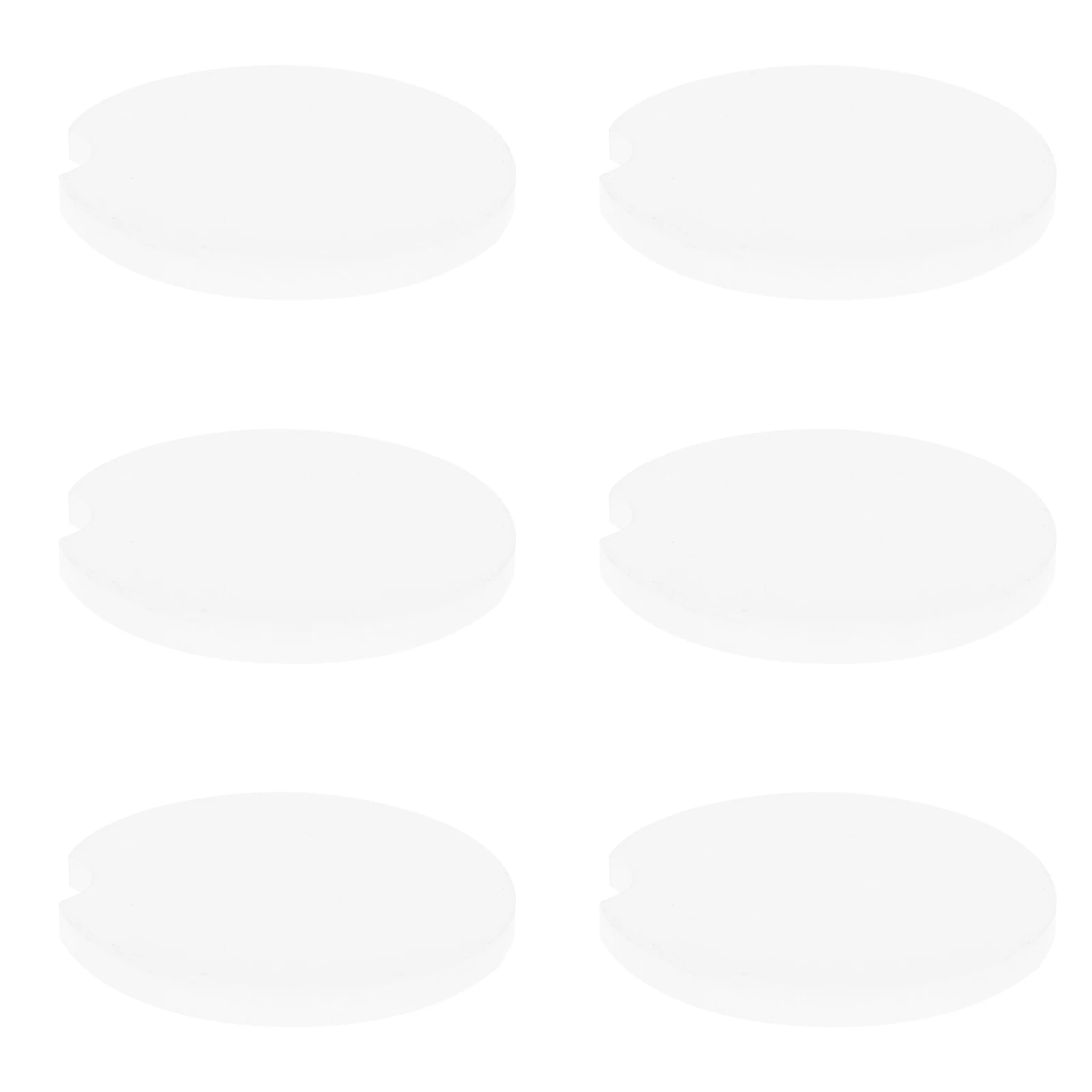 

6Pcs Car Cup Coasters Ceramic Auto Coasters with Notch for Easy Removal Blank Car Accessories Smooth Cup Holders for Suv Trucks