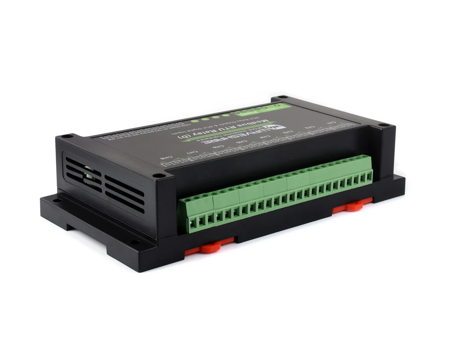 Modul Relai Modbus RTU 8-ch Industri Waveshare (D) dengan Input Digital dan RS485, Protokol Modbus RTU, Catu Daya 7~36V