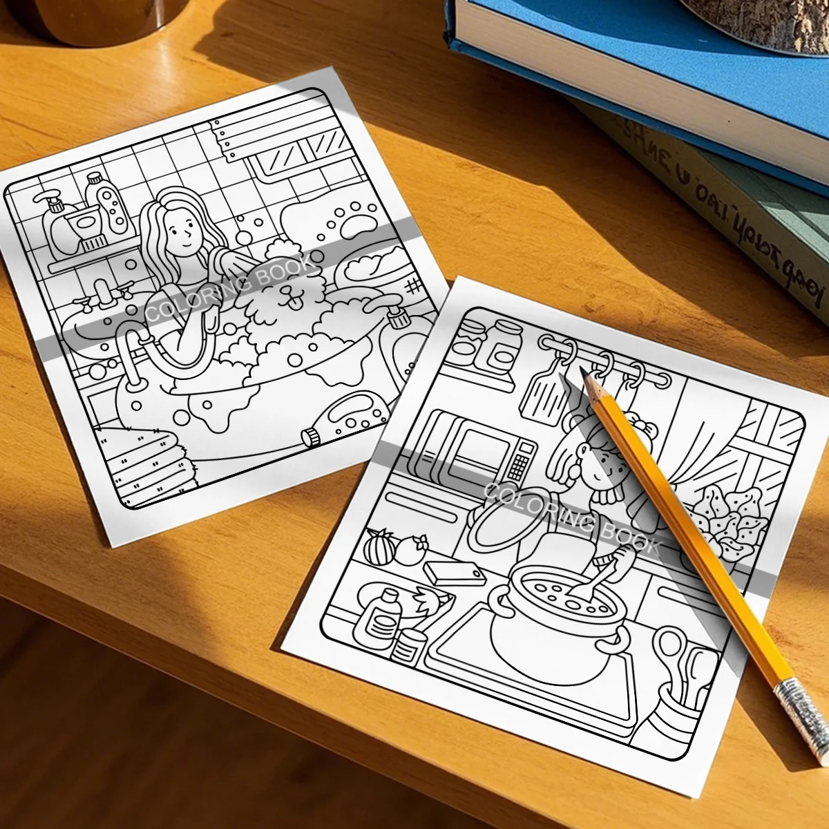 Kreatives Malbuch für Mädchen – 24-seitige Fantasie und Spaß | Bilderbuch für die tägliche Inspiration – Detail 2