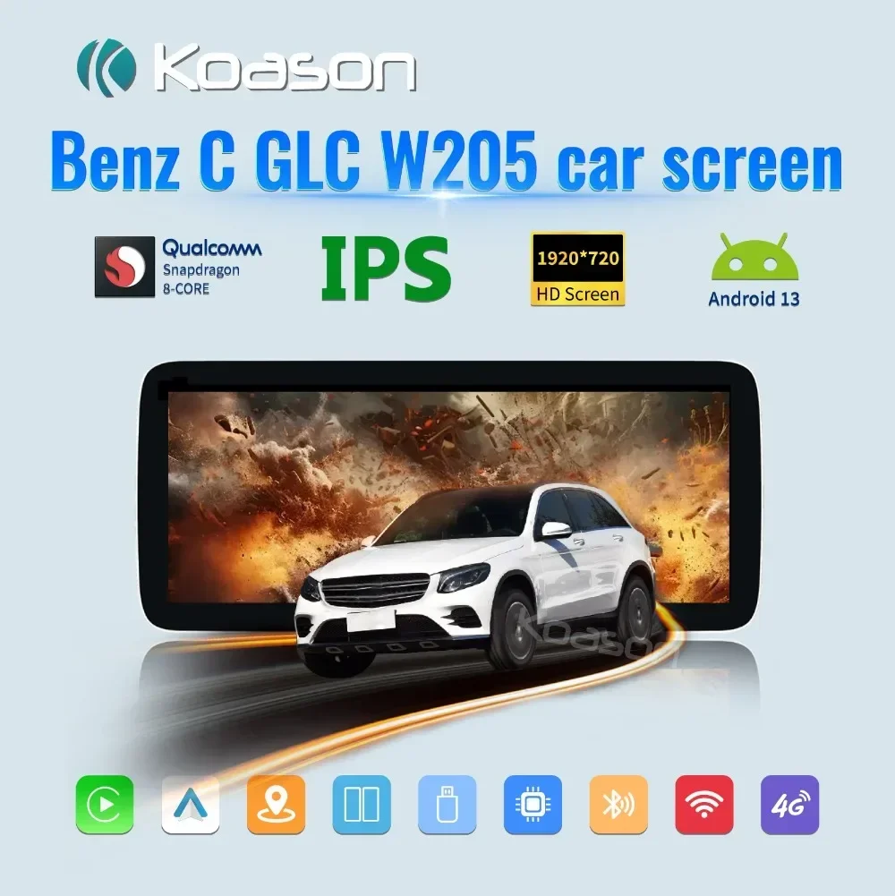 Koason Android 13 Auto CarPlay for Mercedes Benz C W205 GLC X253 C253 V W639 X Class Car Multimedia Navi Touch Screen NTG5.0 6.0