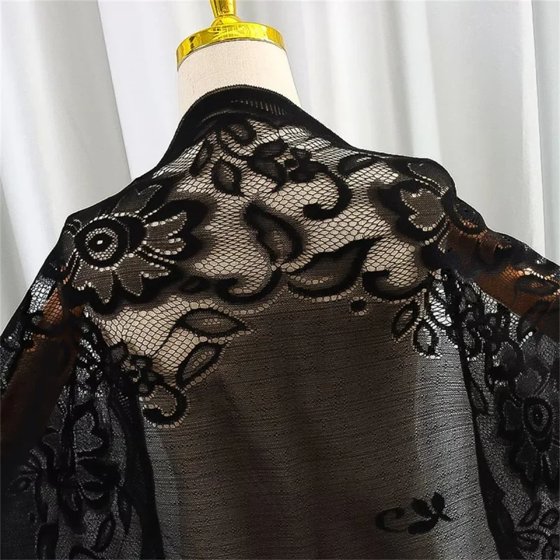 New Lightweight Breathable Monochrome Lace Tassel Shawl Scarf Women's Triangular Binder Baotou Scarf One Piece Dropshipping