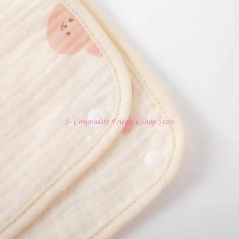 85AE تنفس عربة حزام مريلة القطن مسند الذراع الأمامي التسنين منشفة الغطاء الواقي عربة أطفال حزام الأمان منشفة لعاب الأطفال #3