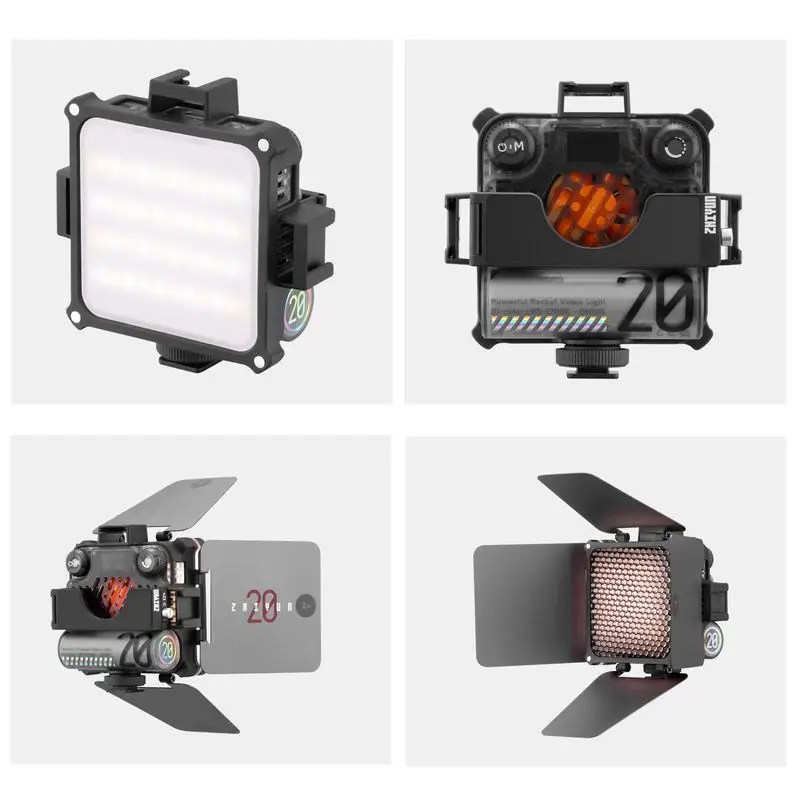 Imagem -04 - Zhiyun-iluminação de Fotografia Portátil para Estúdio de Fotos Luz Led Bi-color Bateria Embutida Vídeo e Youtube Rgb M20 Fiveray M20c