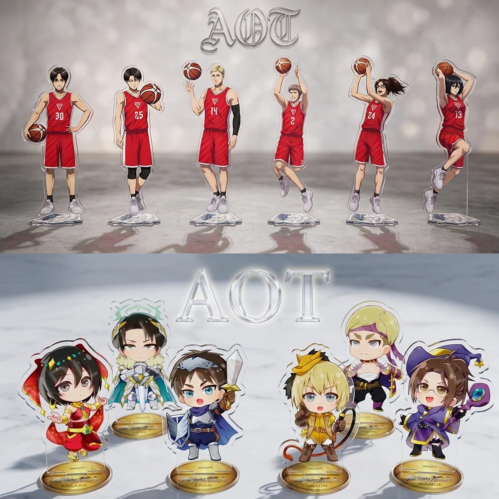 Attack on Titan Eren Levi Hans Erwin Basketball RPG 10&15CM Acrylic Stand Keychain 2026 New Anime Stand Desk Displa Fans Gift