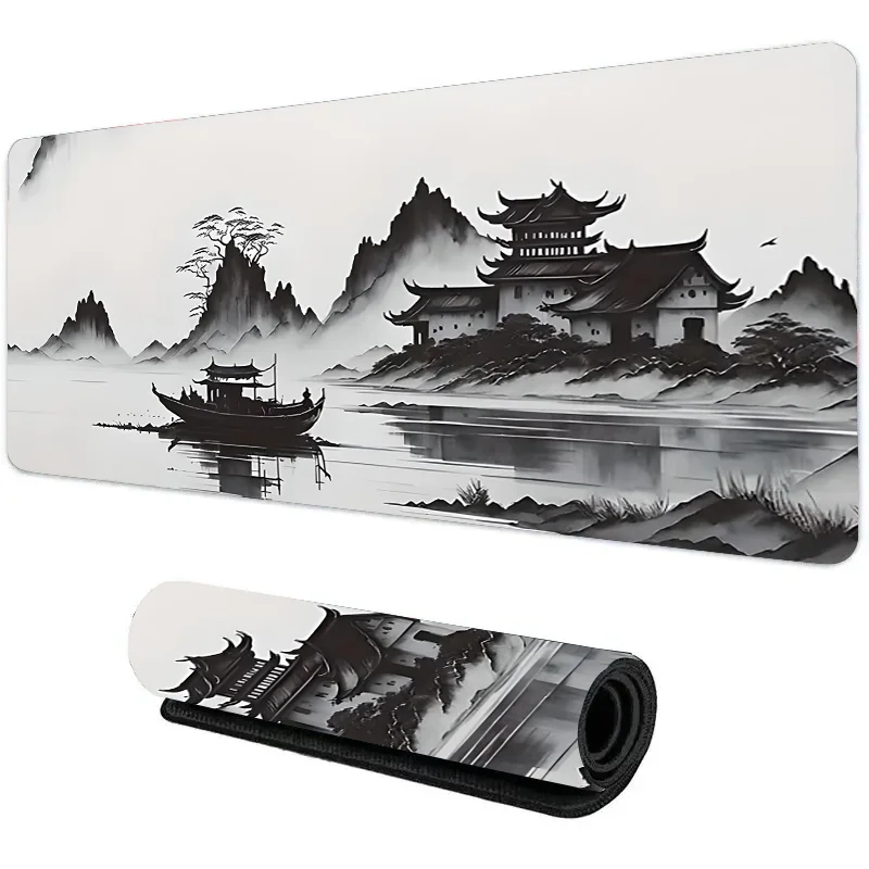 

Large mouse pad 900x400x4mm Anime mousepad landscape table Carpet DeskMat Computer Gamer Gaming Peripheral Accessories desk pad